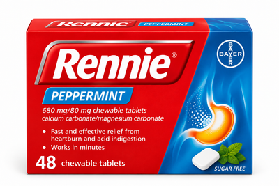 Rennie Pfefferminz 680 mg/80 mg Kautabletten