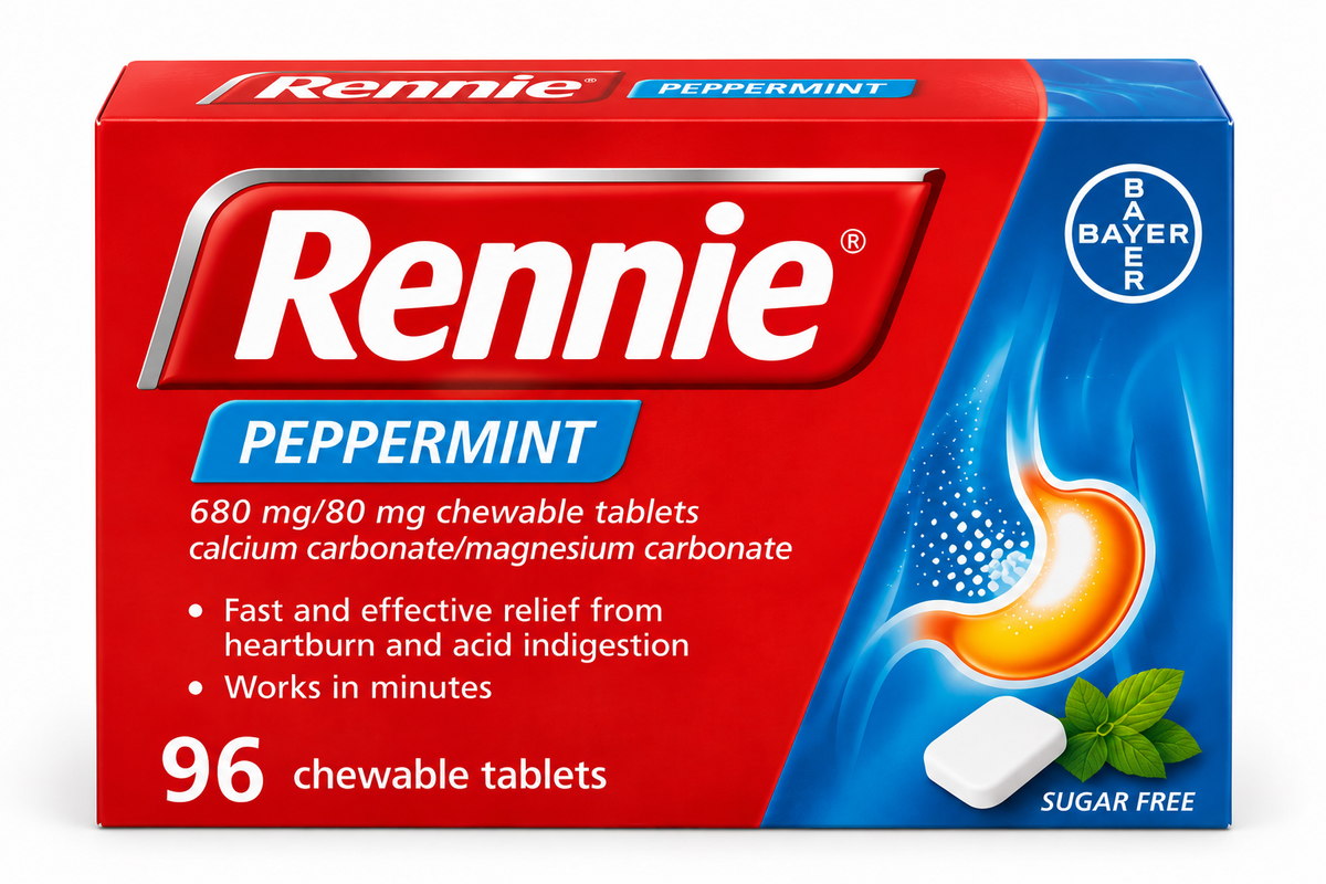 Rennie Pfefferminz 680 mg/80 mg Kautabletten
